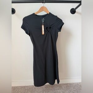 Skims Cotton Jersey Heart Dress